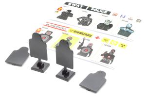 Minifig Cat Zielscheiben mit Aufklebern